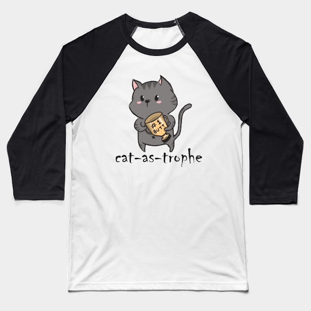 CAT-as-trophe | Grafck x NotPaperArt T-Shirt Baseball T-Shirt by Grafck